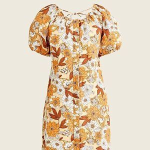 J. Crew NWT V-back linen shirtdress in zinnia floral size 22